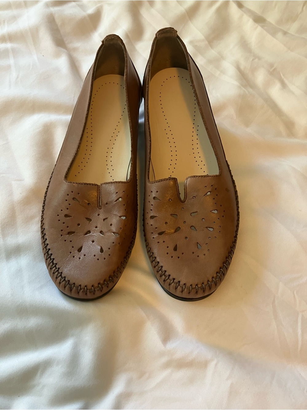 Women’s Brown Leather Slip-On Loafers